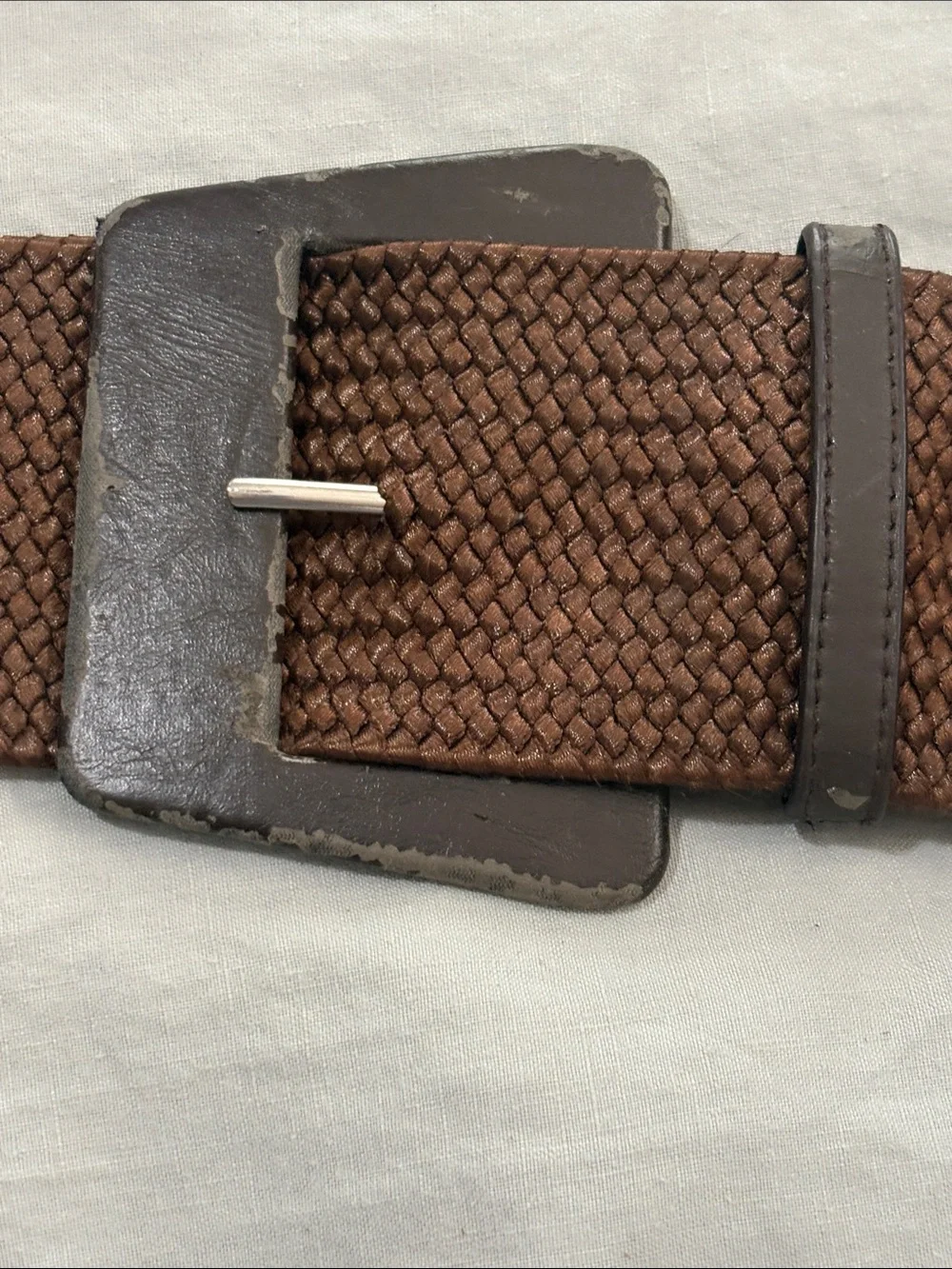 Chico's Brown Woven Stretch Belt